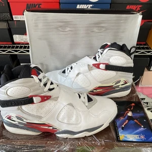 2003 Größe 12 Jordan 8 Retro Bugs Bunny weiß Basketballschuhe im Karton mit Karte - Bild 1 von 19