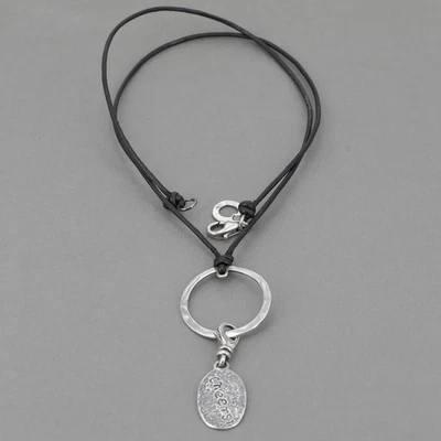 Вышедший из обращения Silpada серебро подруги на всю жизнь кожаный брелок держатель ожерелье - Изображение 1 из 4