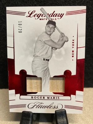 2020 Panini Flawless ROGER MARIS taco usado em jogos relíquia dupla /20 - Yankees - Imagem 1 de 4