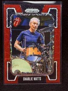 2025 Panini Prizm Rolling Stones Charlie Watts #31 Red Lazer Prizm - Bild 1 von 2