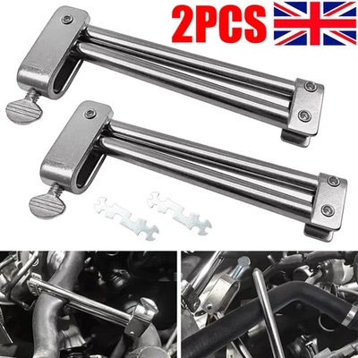 2X Brake Flexi Pipe Clamp Bar Brake Fuel Hydraulic Fluid Coolant Hose Winholder