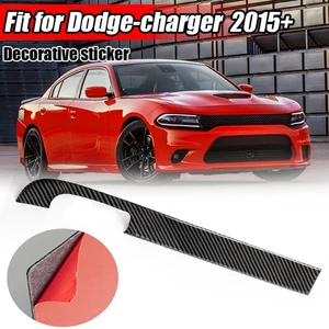 1x For 15 + Dodge Charger Real Carbon Dashboard Co-pilot Storage Box Panel Cover - Picture 1 of 10