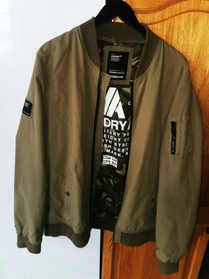 Superdry 52" 3XL XXXL Army Hybrid Military 23rd Squadron Jacket Khaki & Camo VGC - Image 1 of 4