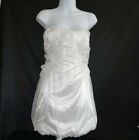 Esley Dress White Bubble Size S Party Dance Wedding Tulle Ruffles Strapless Mini