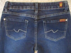 Jeans Seven 7 For All Mankind Youth 12 blu denim slim skinny donna 24x27 - Foto 1 di 19