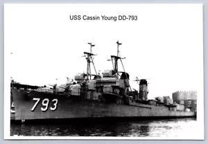 Postcard USS Cassin Young DD-793 LP 1 - Picture 1 of 2