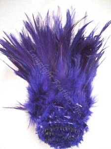 Purple Rooster Hackle Feathers Strung 5-7 Inch per half ounce (14 grams) - Picture 1 of 1
