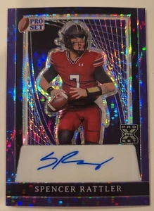 2024 Leaf Pro Set #PA-SR1 Spencer Rattler Purple SSP Rookie Auto 2/6 Saints - Picture 1 of 2