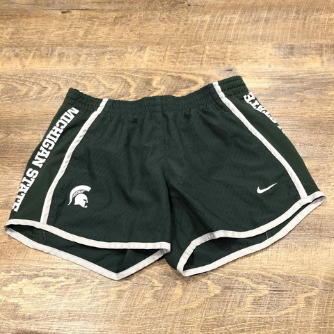 Michigan State Spartans Shorts Womens Extra Small Green Football Nike Ladies Cover