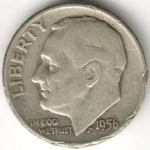 USA - 1956D Roosevelt Silver Dime - #03 - Picture 1 of 2