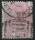 Gb Sg139 Qv 1875 2-1/2D Rosy Mauve, Plate 1, Wmk Anchor, Jl, Used
