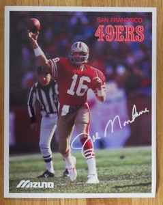 Promo MIZUNO Athletic Footwear JOE MONTANA 8x10 Photo SAN FRANCISCO 49ers EASTON - Picture 1 of 2
