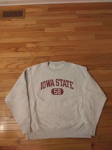 Iowa State Cyclones NCAA Vintage Champion Reverse Weave Sweatshirt Men's Size L Cover