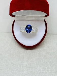 Anillo con Tanzanita AAAA y Brillantes 2,4 ct Tanzanita! Valor 4999€ - Imagen 1 de 9