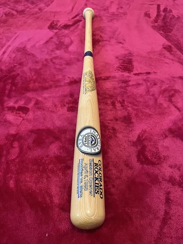 1993 COLORADO ROCKIES INAUGURAL GAME SEASON COOPERSTOWN BASEBALL BAT VS. NY METS Cover