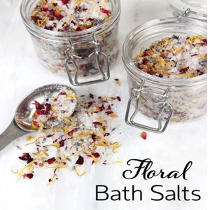 ORGANIC HIMALAYAN EPSOM DEAD SEA FLORAL BATH SALTS GIFT SET - CHRISTMAS GIFT - Picture 1 of 9