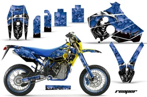 Graphics Kit Decal + # Plates For Husaberg FS/FE 400-650 01-05 REAPER BLUE - Picture 1 of 2