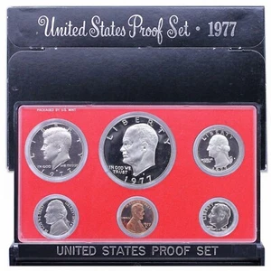 1977 S PROOF Set in Original Box US Mint (6 Coin Set) - Picture 1 of 4