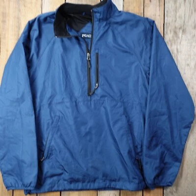 Chaqueta cortavientos PGATOUR azul media cremallera con bolsillos con cremallera talla S Foto 1 de 4