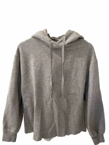 Zara Sweatshirt super weicher Fleecepullover Hoodie Damen kleiner Kordelzug grau - Bild 1 von 9