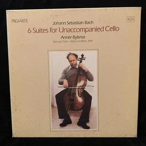 ANNER BYLSMA cello - BACH 6 Solo Cello Suites - PRO-ARTE SEON ST 3LP BOX NM - Foto 1 di 9