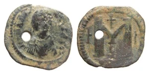Byzantinischer Anastasius I AE Follis zeitgenössische Imitation - Bild 1 von 1