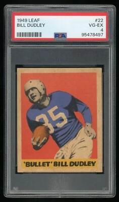 1949 Leaf Football #22 Bill Dudley PSA 4 - Image 1 of 2