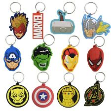 Marvel Super Hero Boys Gift Keyrings 2D Characters Assorted Designs