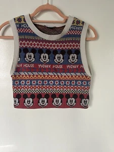 Cute Zara Disney Mickey Mouse Tank Top Size M - Picture 1 of 3