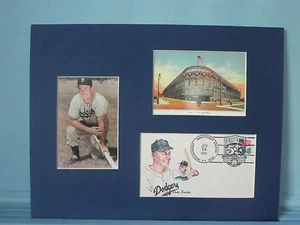 Dodger Great Duke Snider & Commemorative Cover of Hall of Fame 50th Anniversary - Picture 1 of 2