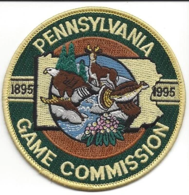 4" 1895-1995 100 YEARS ANNIVERSARY PATCH PENNSYLVANIA GAME COMMISSION - Image 1 of 2