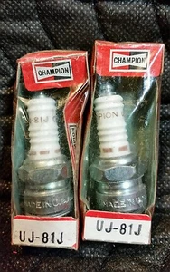 QTY 2, UJ-81J CHAMPION SPARK PLUGS, New Old Stock, Vintage Motorcycle Racing Two - Picture 1 of 1