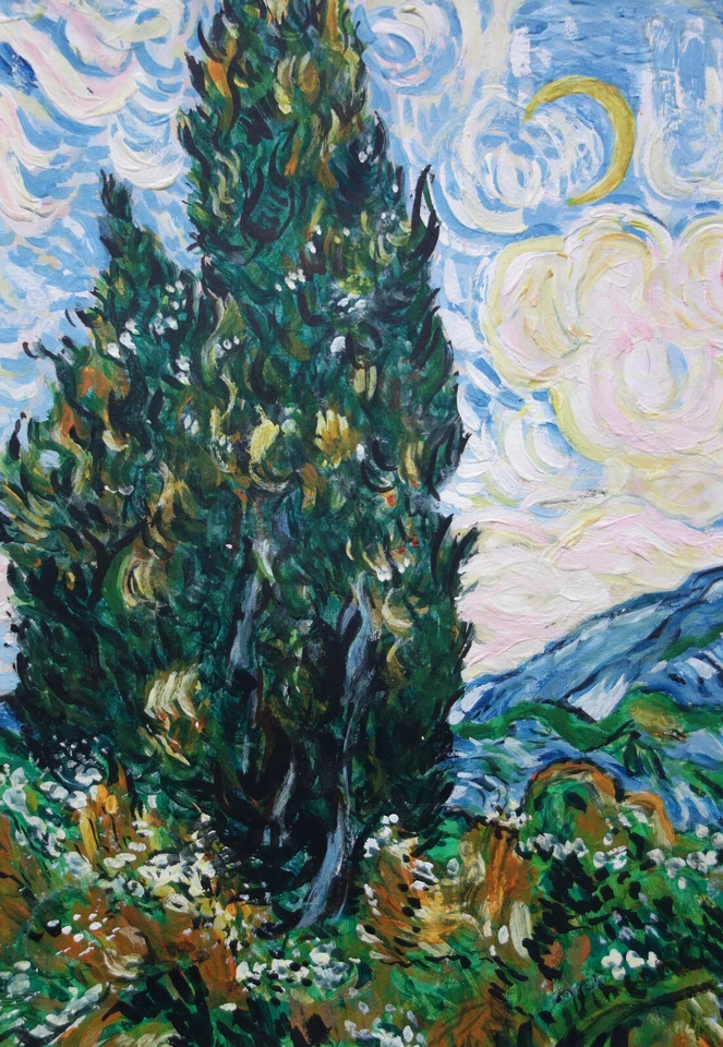 Rare fine unique landscape painting, signed Vincent van Gogh, w COA - Image 1 of 4