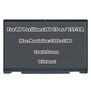 Conjunto digitalizador pantalla táctil LCD de 15,6" para HP Pavilion x360 15-er1000 con bisel - Imagen 1 de 6