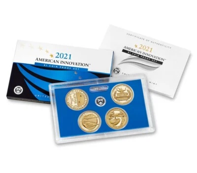 2021 S American Innovation $1 Proof Set - all 4 coins for 2021 - Image 1 of 3
