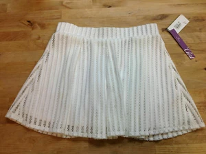 AQUA Girls Flared Eyelet Mini Skirt, Size Large. - Picture 1 of 3