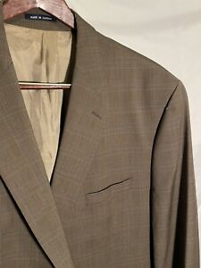 Chaps Ralph Lauren 56L Gray Glen Plaid Wool & Cashmere Blazer Sport Coat Jacket