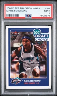 2001 Fleer WNBA Marie Ferdinand Rookie PSA 9 LSU Tigers Utah Starzz - Image 1 of 2