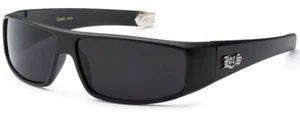 Locs Sunglasses - Men's - Matte Black Rectangular Wrap Around Frame Sports Golf - Picture 1 of 4