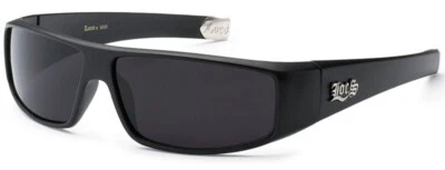 Locs Sunglasses - Men's - Matte Black Rectangular Wrap Around Frame Sports Golf - Image 1 of 4