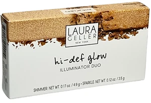 Laura Geller Heart of Gold Hi-Def Glow Illuminator Duo Shimmer Sparkle Palette - Picture 1 of 9