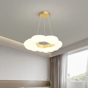 LED Chandelier Ring With Remote Control Dimming Lamp Hanging Ceiling Pendant New - Picture 1 of 14