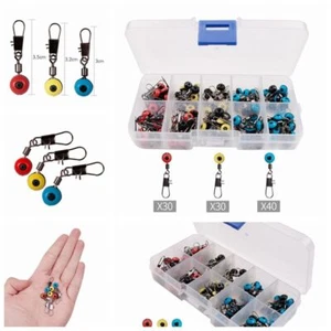 100Pcs Fishing Sinker Slides Hook Shank Clip Swivels Snaps Connector Space Bean - Picture 1 of 24