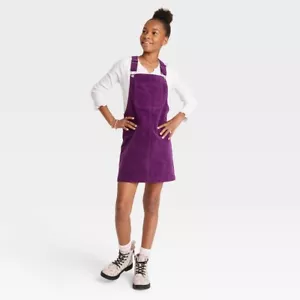 Girls' Corduroy Pinafore Dress - art class Dark Purple S 6/6X - Bild 1 von 1
