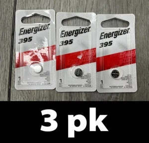 3pk Energizer 395 1.55V Silver Oxide Button Cell Battery 395BPZ BB 3/26 - Picture 1 of 5