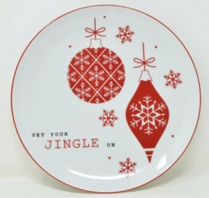 The Cellar Dinnerware Porcelain Sentiments Salad Plate 9", Holiday Christmas - Picture 1 of 4