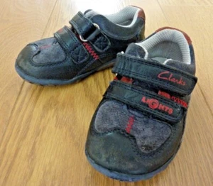 Clarks Lights First Zapatos Infantiles Azul Marino Cuero Zapatos Talla UK Infantil 4.5G - Imagen 1 de 9