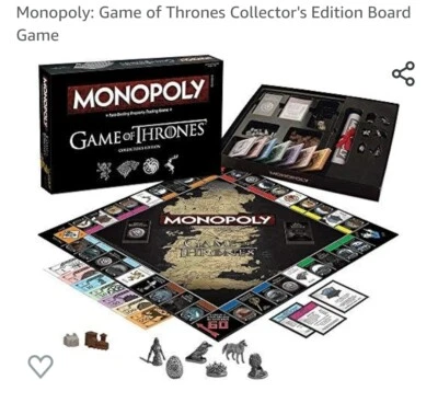 Game of Thrones Monopoly Collector's Edition Family Xmas Party  Board Game New  - Image 1 of 2