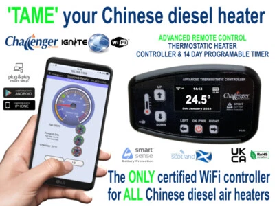 Ignite WiFi Chinese Diesel Air Heater Controller & Replacement CPU Kit - Image 1 of 4