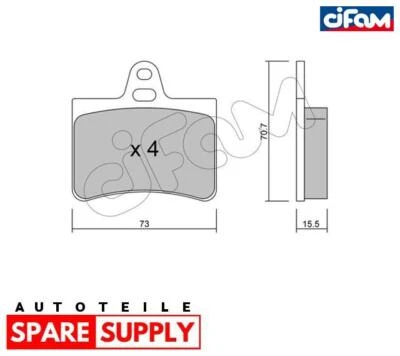 BREMSBELAGSATZ, SCHEIBENBREMSE FÜR CITROËN CIFAM 822-333-0 - Bild 1 von 4